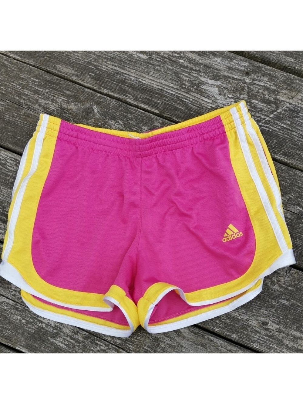 Adidas hotpink sportyspice Barbiecore athletic girls shorts. Size L.